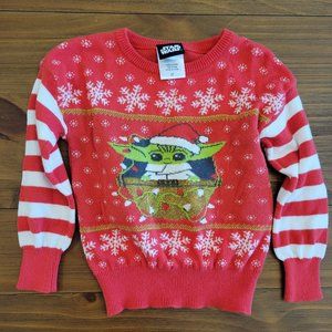 Toddler Star Wars Baby Yoda Grogu Super Cute Winter Sweater 2T
